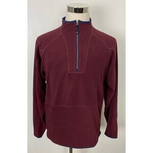 Peter Millar Burgundy Quarter-Zip Sweatshirt